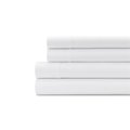 D2D Technologies Signet 300 Thread Count Solid Sateen Sheet Set; White - Full Size D221176